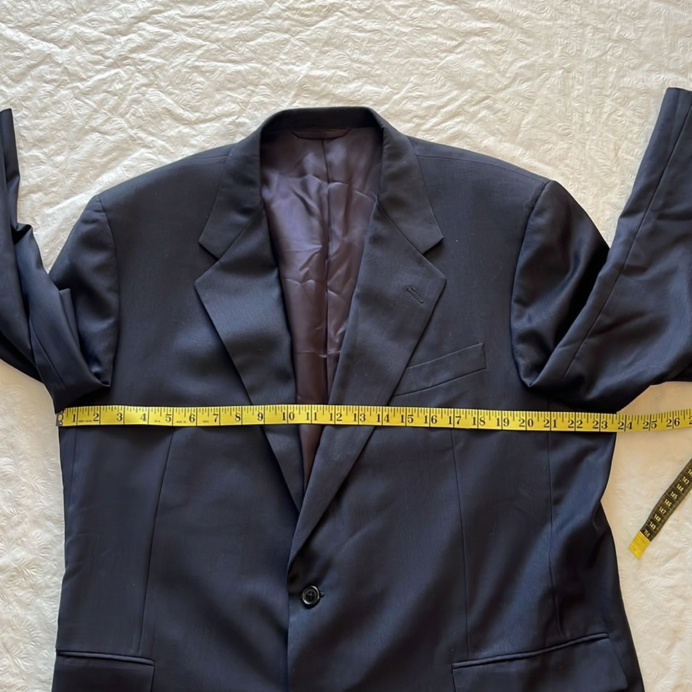 Hickey-Freeman Bespoke Blazer in Navy Size 46R Ing Loro Piana - Picture 8 of 12